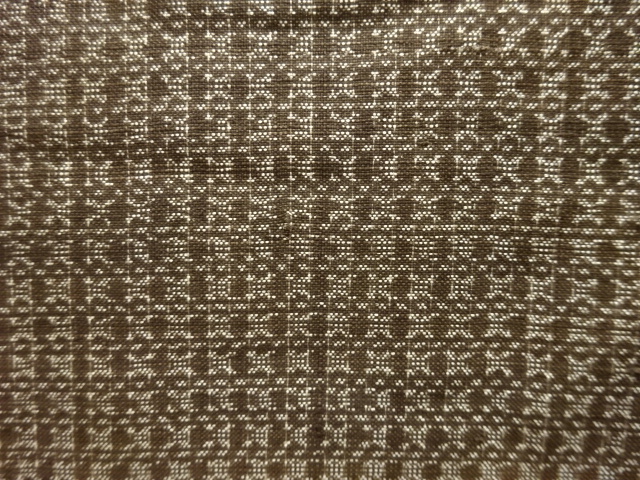 JAPANESE KIMONO / ANTIQUE DORO OSHIMA TSUMUGI MENS KIMONO ENSEMBLE